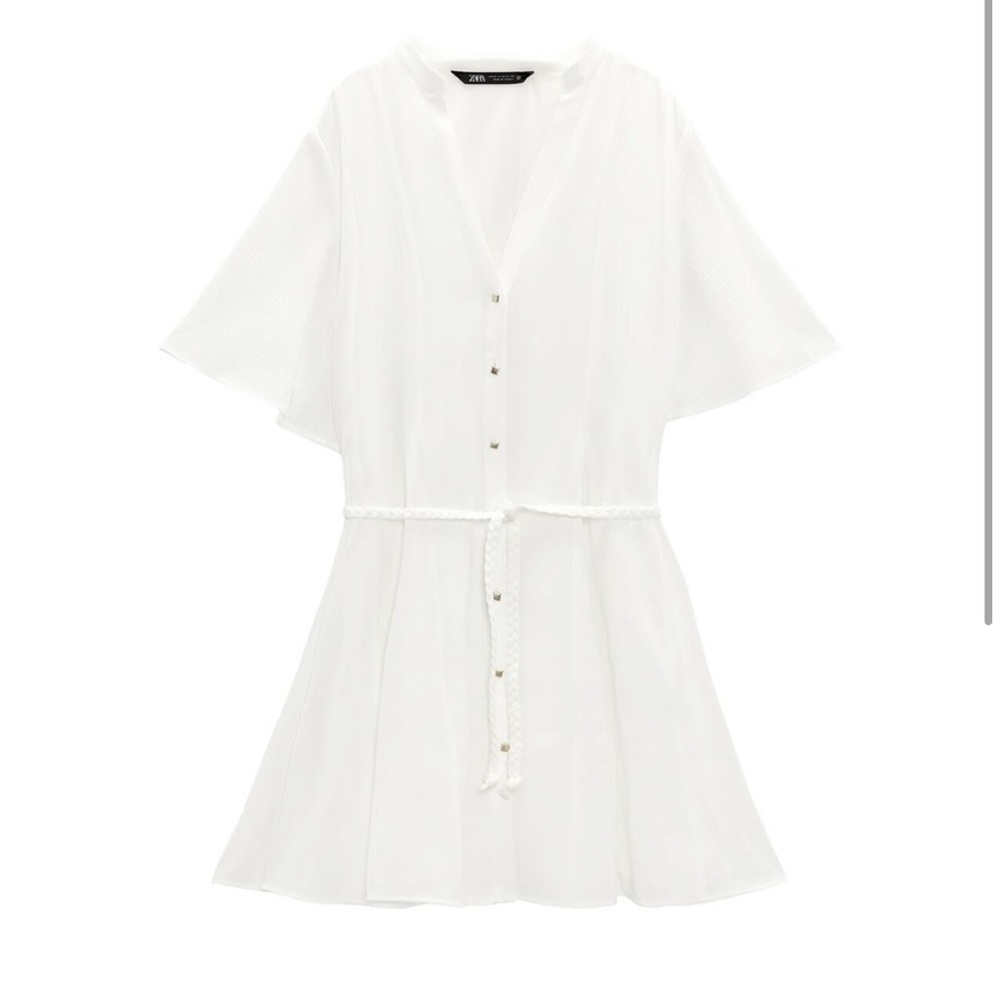 Zara Tie Waist Dress NWT size M